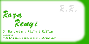 roza renyi business card